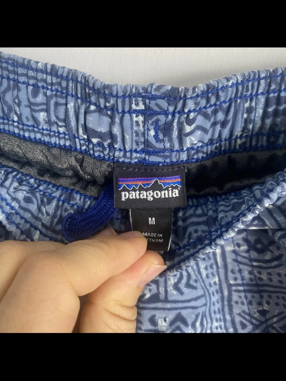 Patagonia Boys Baggies Swim Shorts Trunks Size Medium Youth Blue